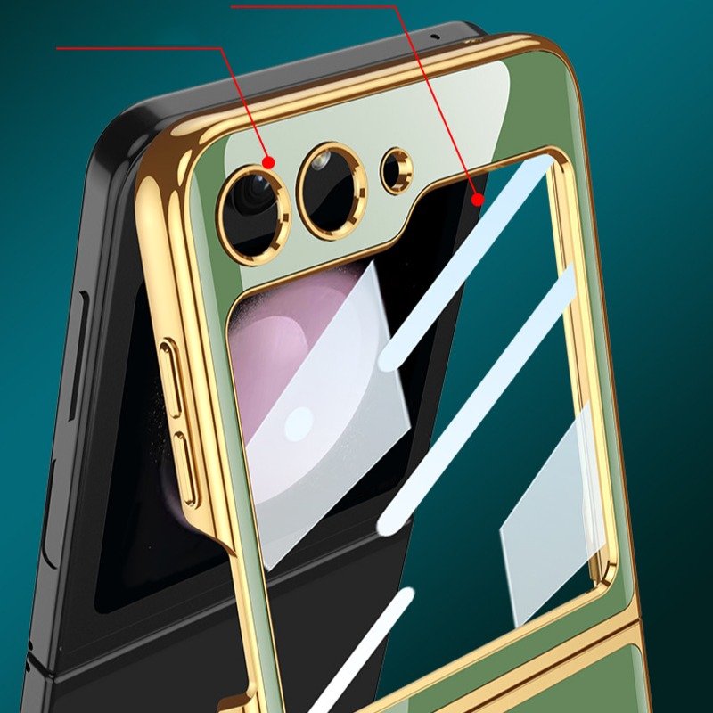 Galaxy Z Flip5 Electroplating Deer Print Soft Case