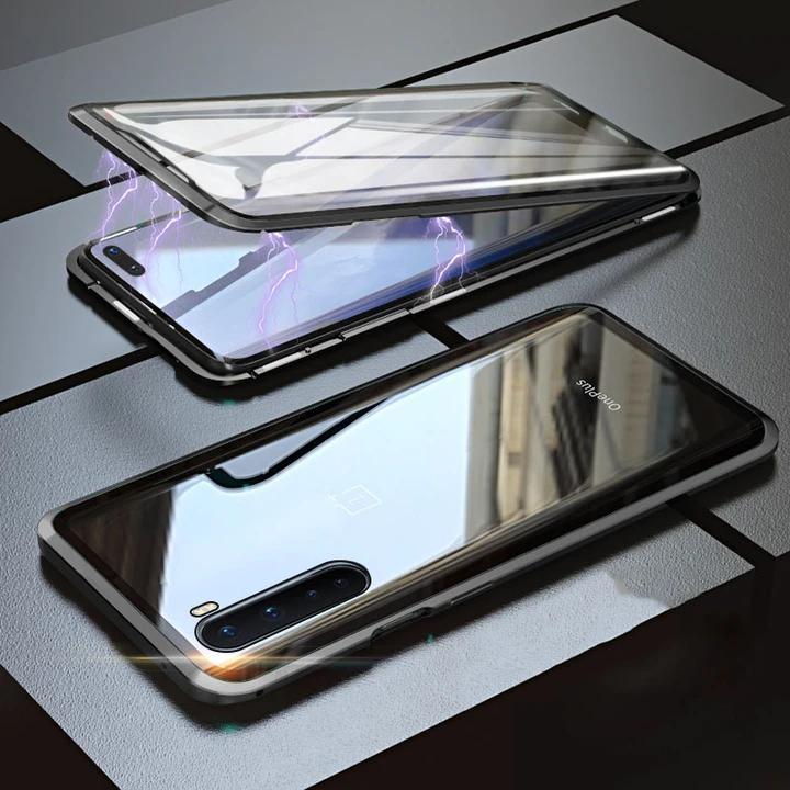 OnePlus Series Electronic Auto-Fit (Front+ Back) Glass Magnetic Case