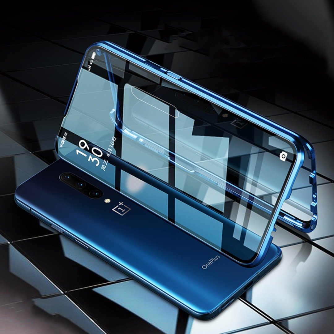 OnePlus Series Electronic Auto-Fit (Front+ Back) Glass Magnetic Case