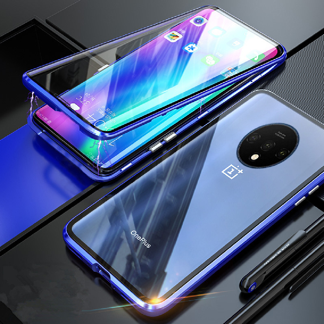 OnePlus Series Electronic Auto-Fit (Front+ Back) Glass Magnetic Case