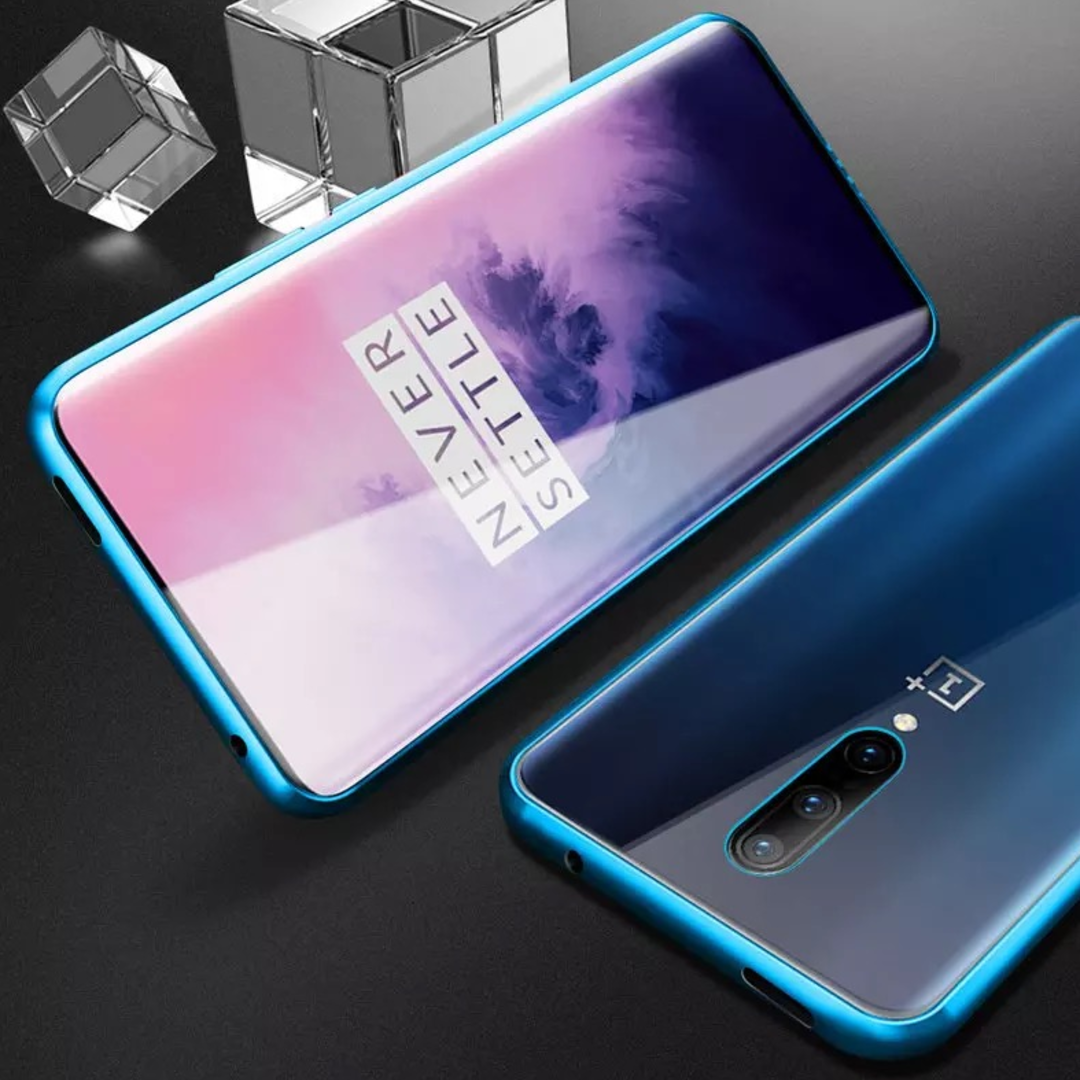OnePlus Series Electronic Auto-Fit (Front+ Back) Glass Magnetic Case