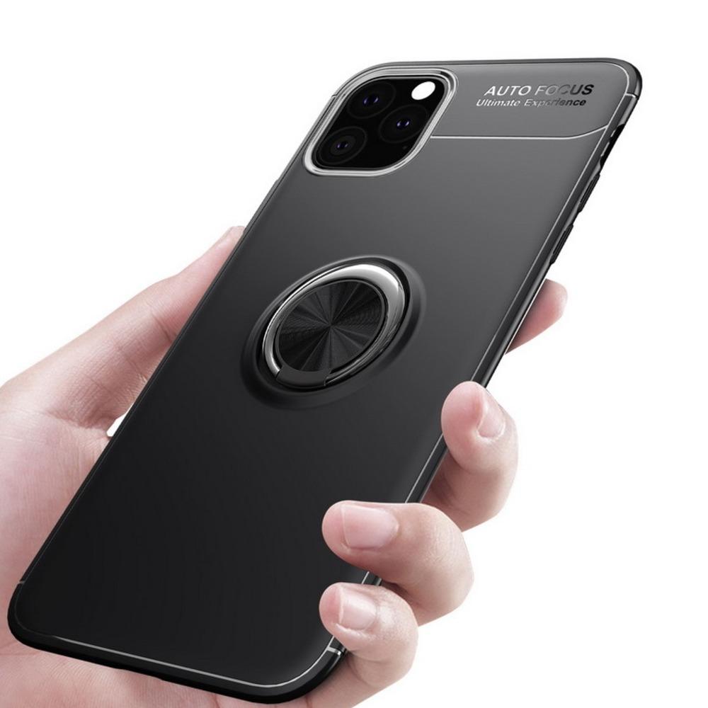 iPhone 11 Metallic Finger Ring Holder Matte Case