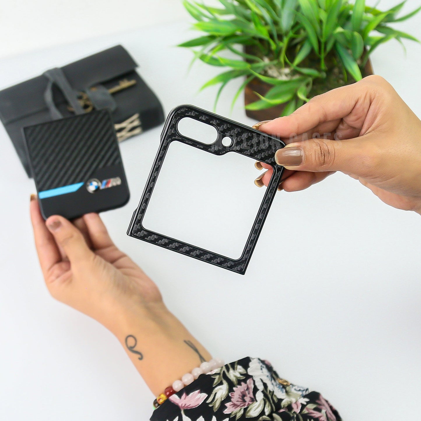 Galaxy Z Flip5 BMW Carbon Fiber Case