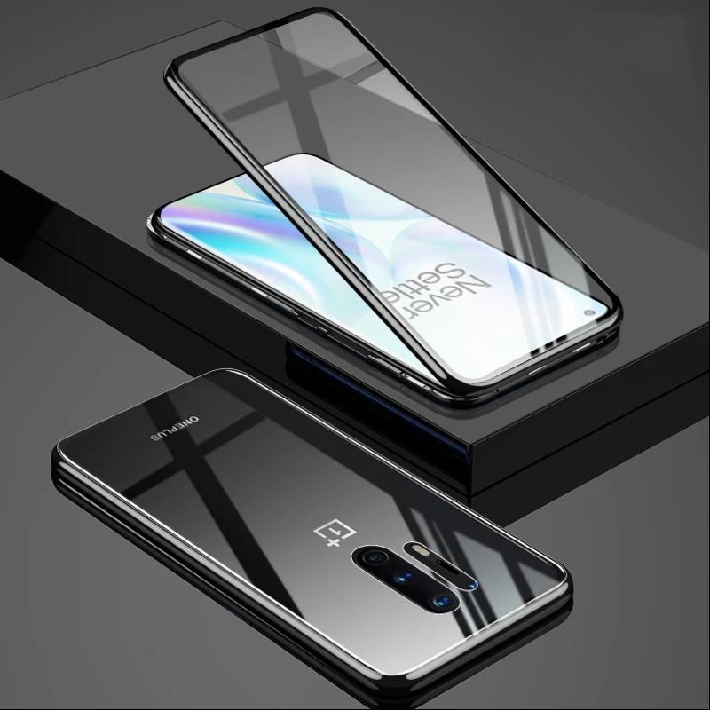 OnePlus Series Electronic Auto-Fit (Front+ Back) Glass Magnetic Case