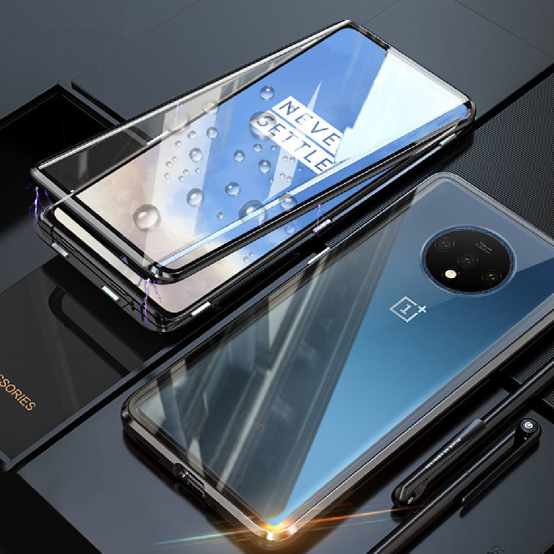 OnePlus Series Electronic Auto-Fit (Front+ Back) Glass Magnetic Case