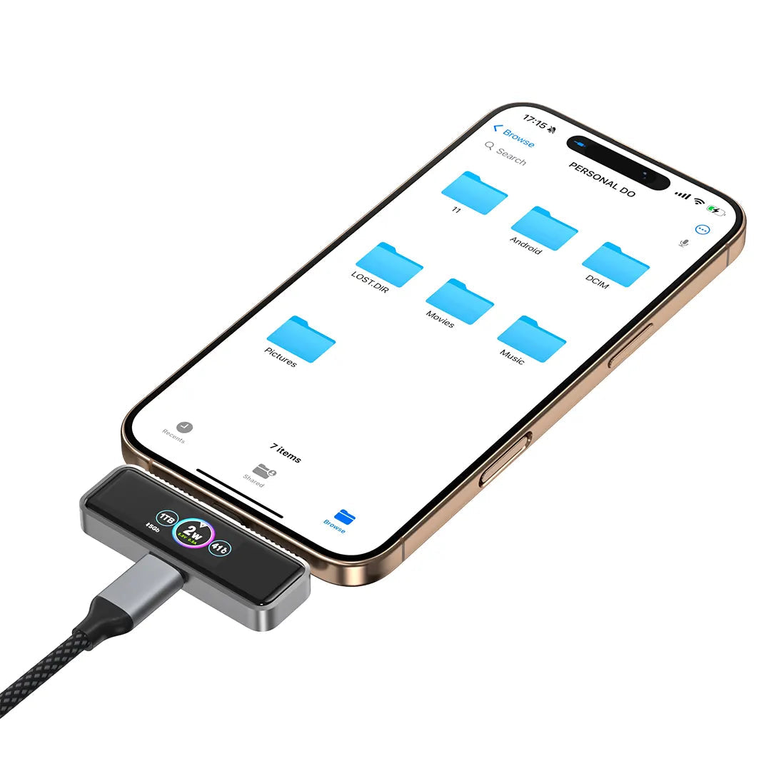 GT Storage™️ | Magnetic Extended Storage for iPhone, Android and Mac - 1 TB / USB - C Type for iPhone 15-16/ Android