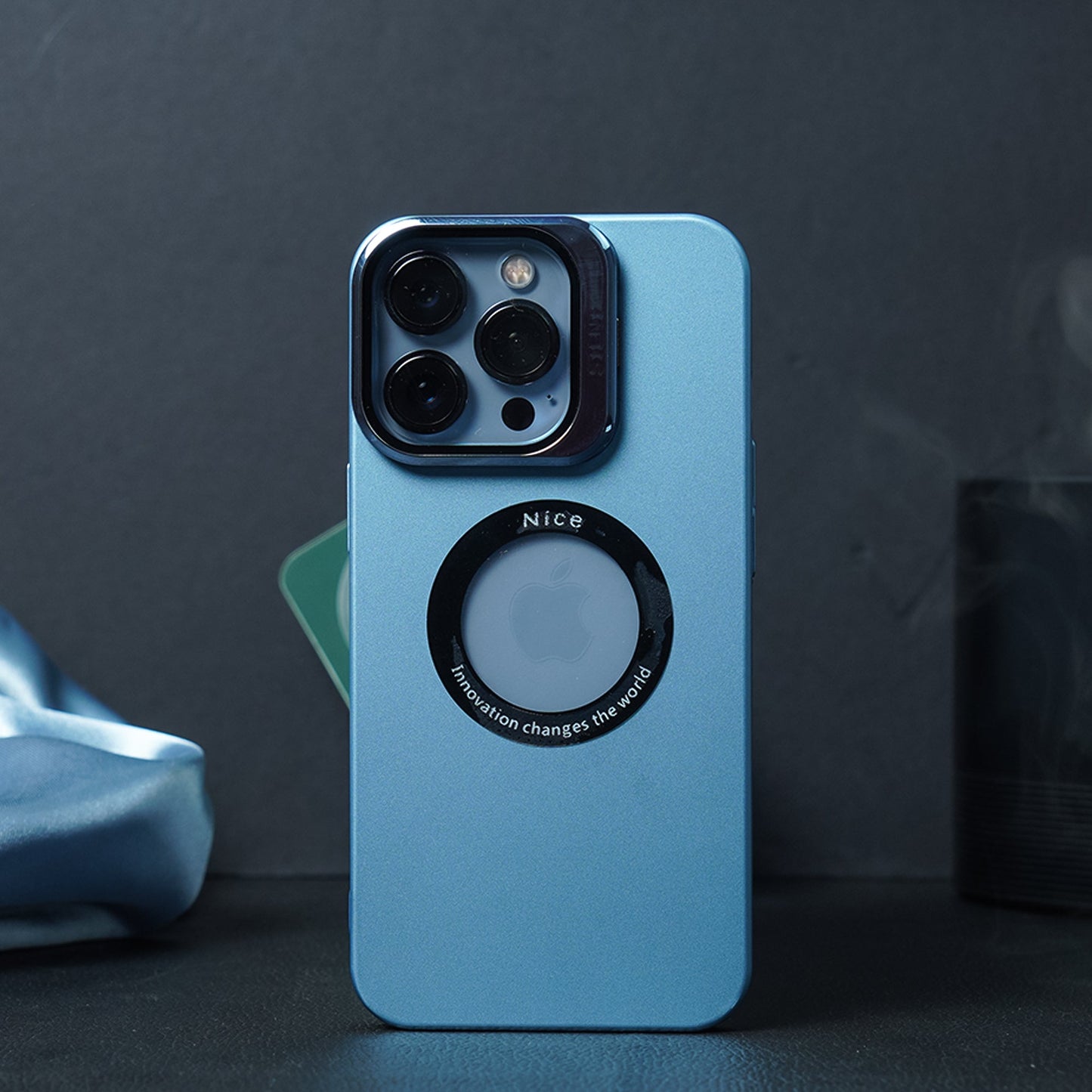Luxury Camera Protector Stand Case With Logo Cut - iPhone