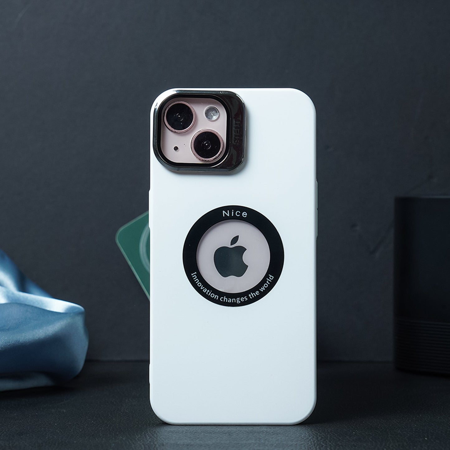 Luxury Camera Protector Stand Case With Logo Cut - iPhone