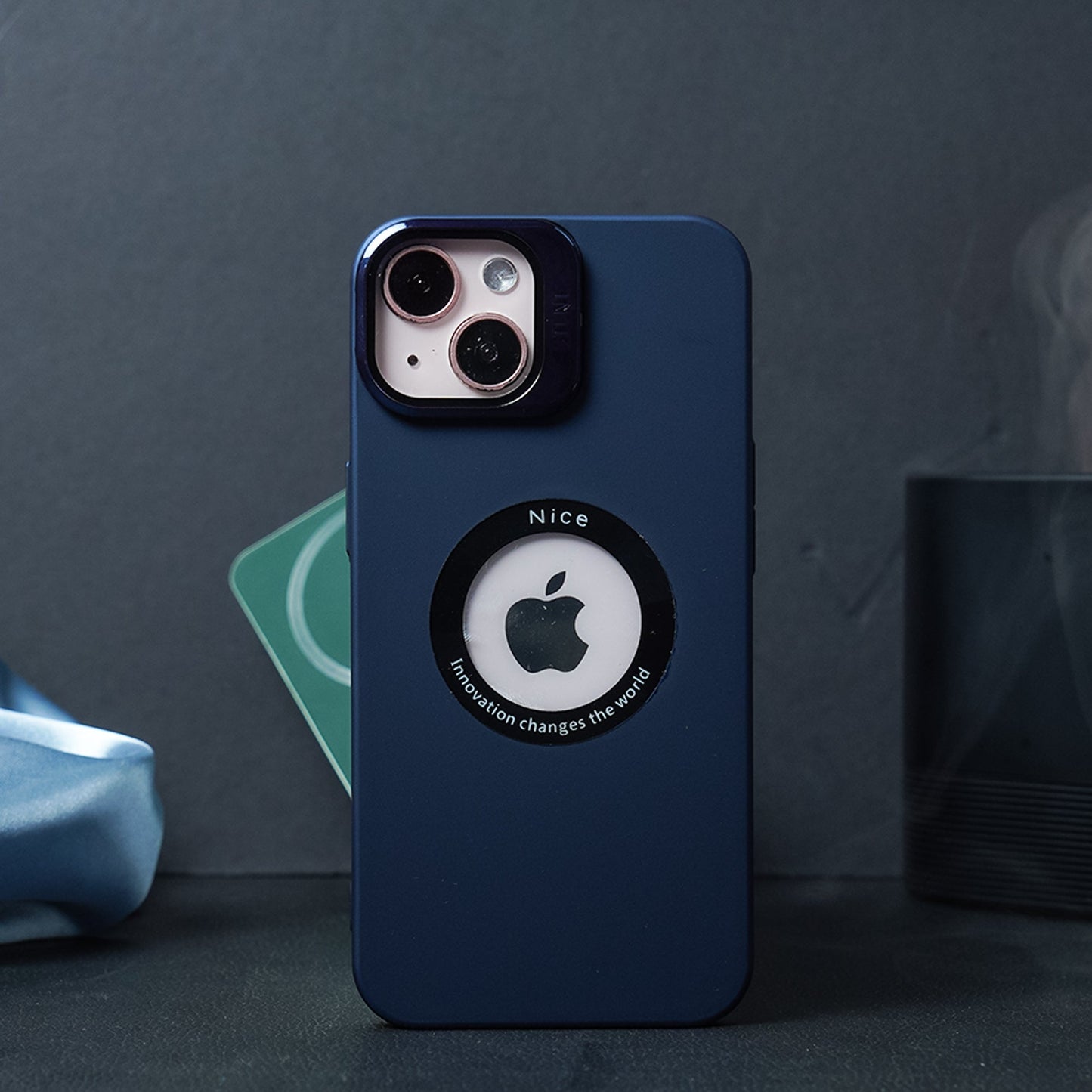 Luxury Camera Protector Stand Case With Logo Cut - iPhone