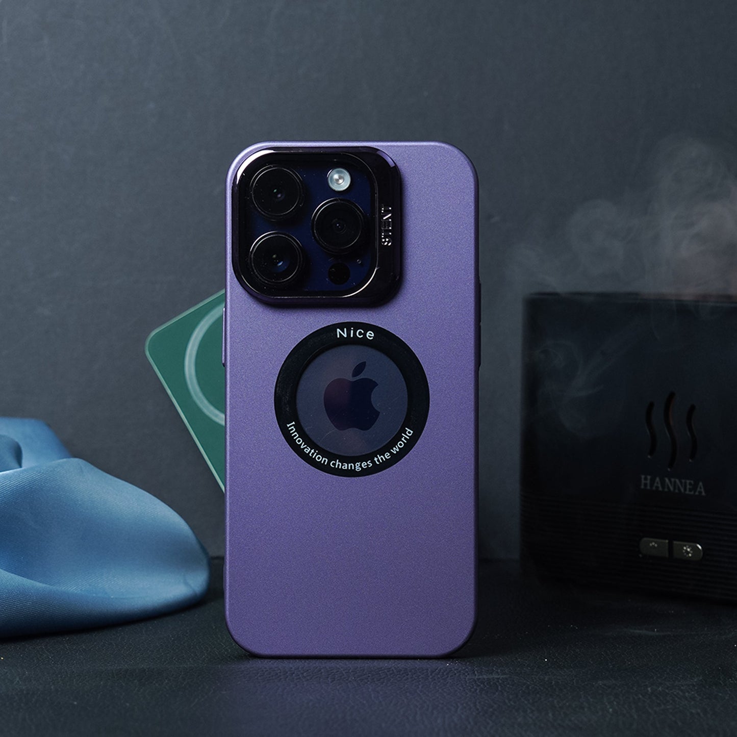 Luxury Camera Protector Stand Case With Logo Cut - iPhone
