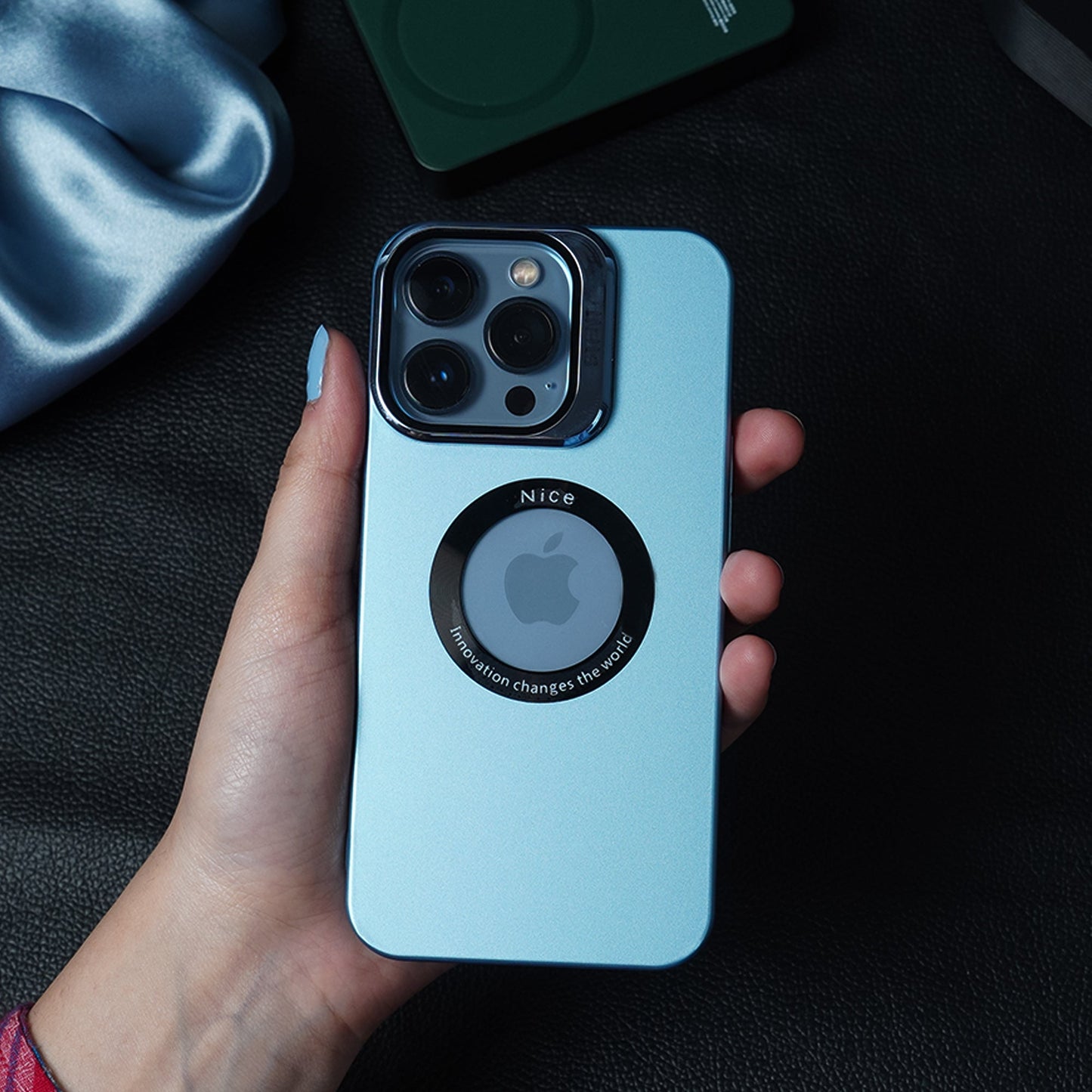 Luxury Camera Protector Stand Case With Logo Cut - iPhone