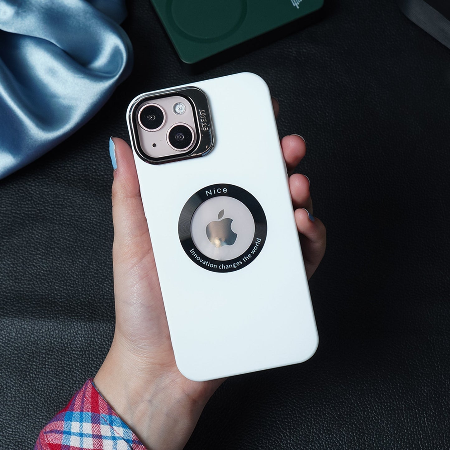 Luxury Camera Protector Stand Case With Logo Cut - iPhone