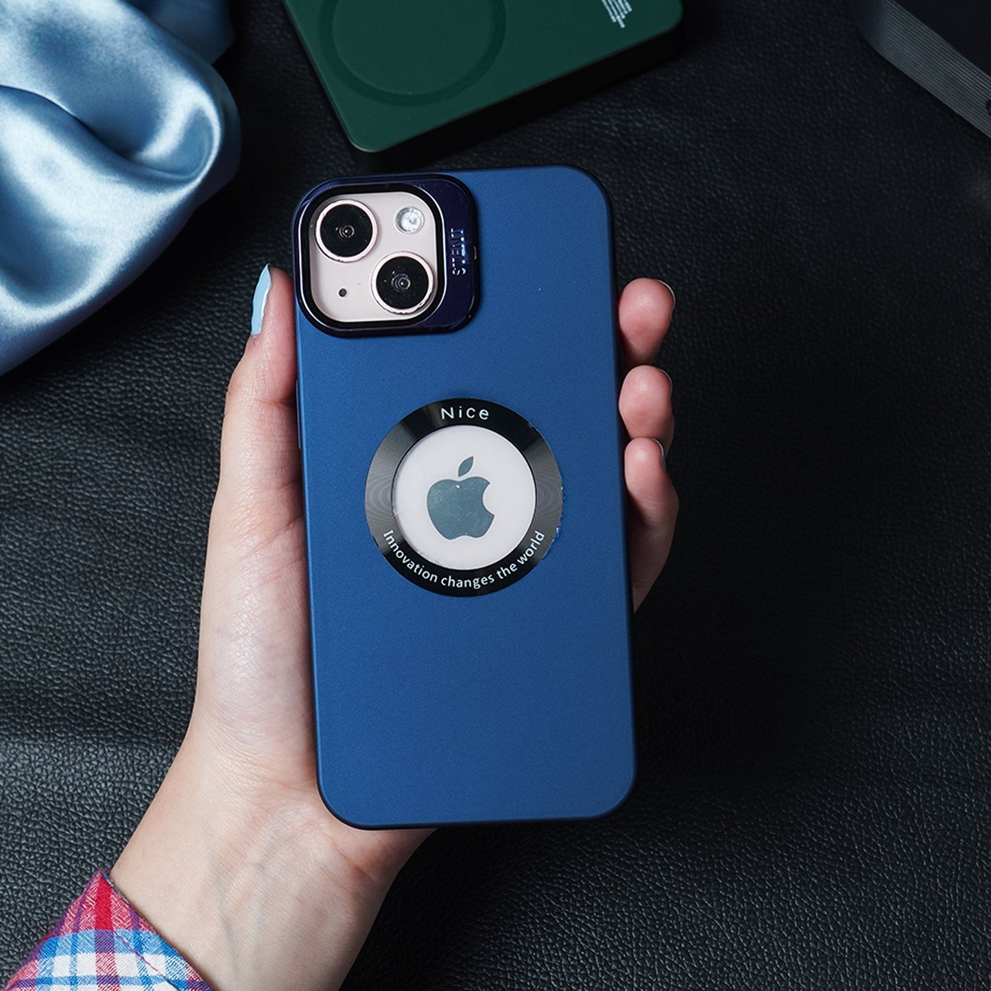 Luxury Camera Protector Stand Case With Logo Cut - iPhone