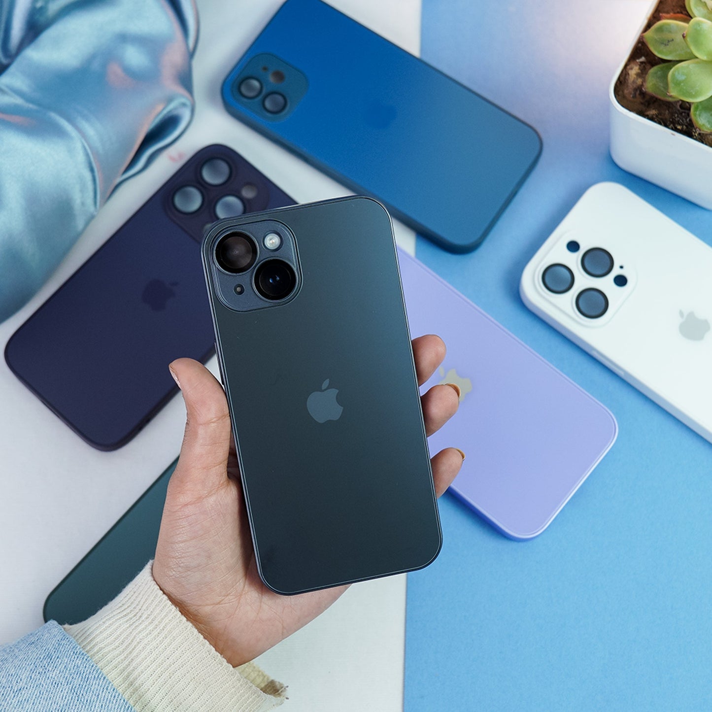 iPhone 14 Series Matte Glass Camera Lens Shell Case