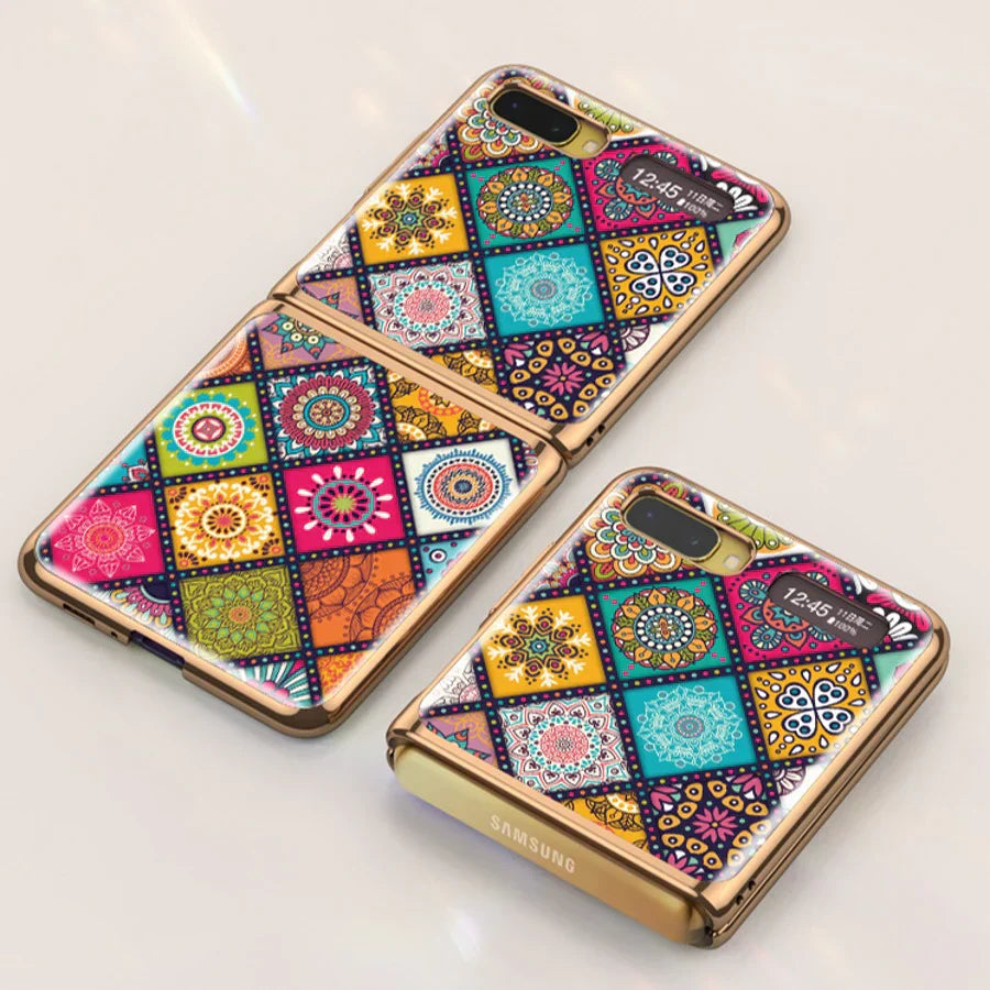Galaxy Z Flip4 Prismatic Pattern Glass Case