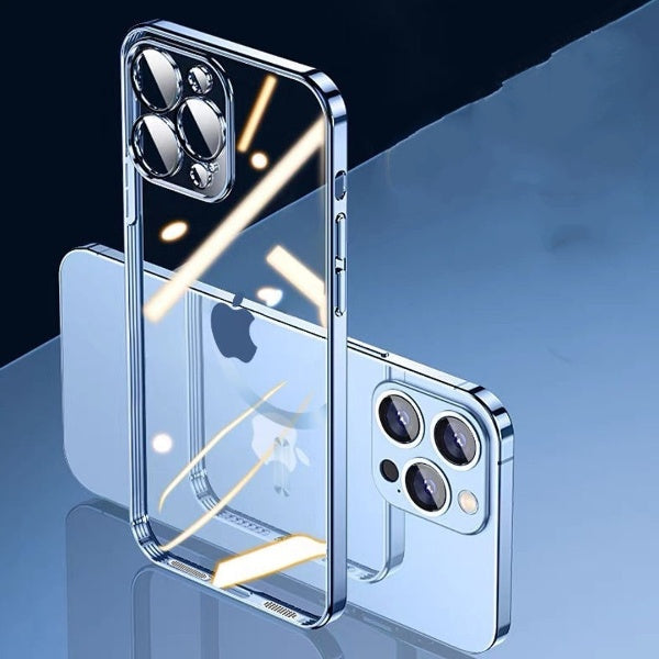 iPhone 13 Series Luxury Electroplating Clear Camera Protective Soft TPU Case