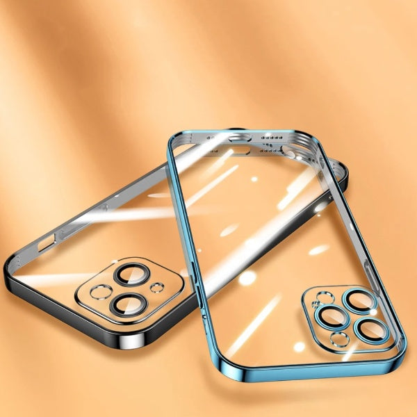 iPhone 13 Series Luxury Electroplating Clear Camera Protective Soft TPU Case