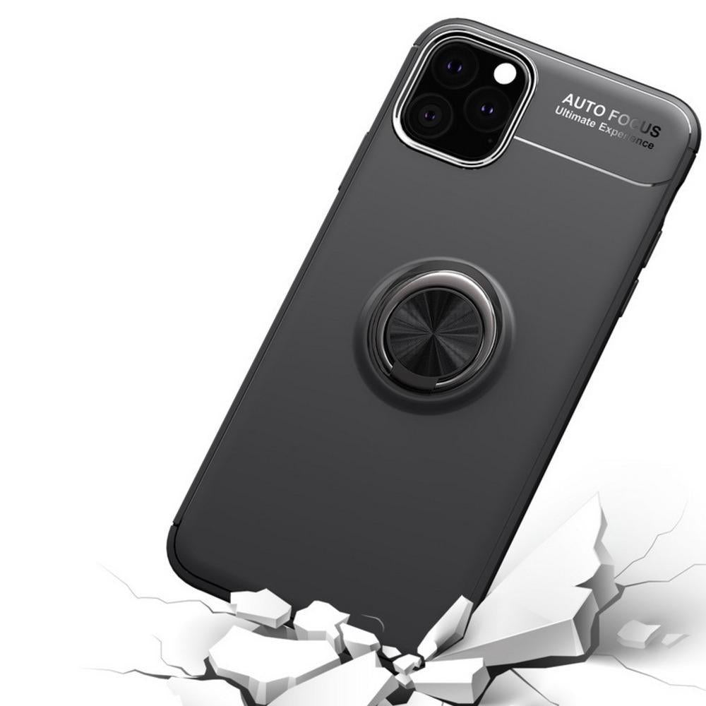 iPhone 11 Metallic Finger Ring Holder Matte Case