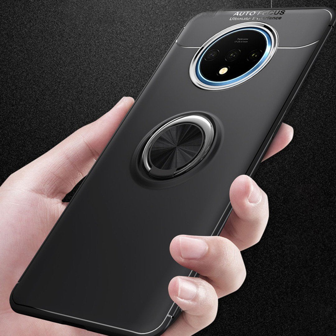 OnePlus 7T (2 in 1 Combo) Metallic Ring Case + Earphones