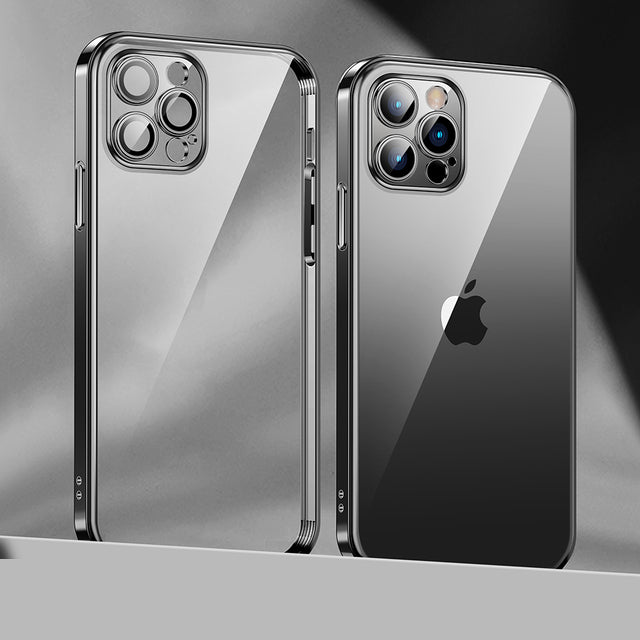 iPhone 13 Series Luxury Electroplating Clear Camera Protective Soft TPU Case
