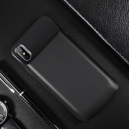 iPhone X Series  (3 in 1 Combo)  Battery Shell Case + Tempered Glass + Camera Lens Guard