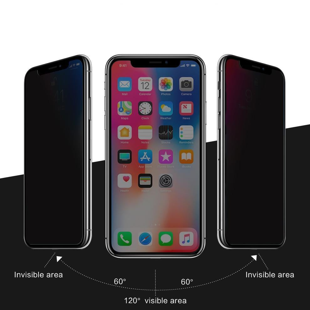 iPhone X Privacy Tempered Glass Screen Protector [Anti-Spy Glass]