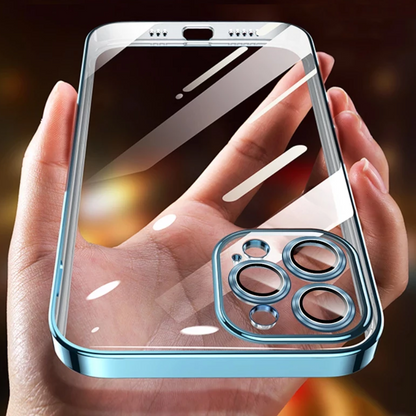 iPhone 13 Series Luxury Electroplating Clear Camera Protective Soft TPU Case