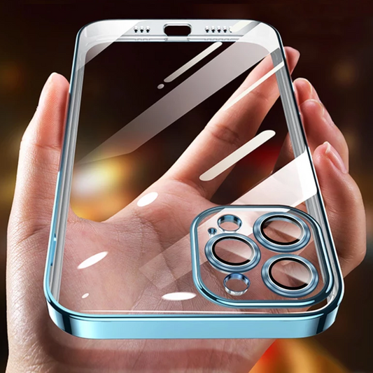 iPhone 13 Series Luxury Electroplating Clear Camera Protective Soft TPU Case