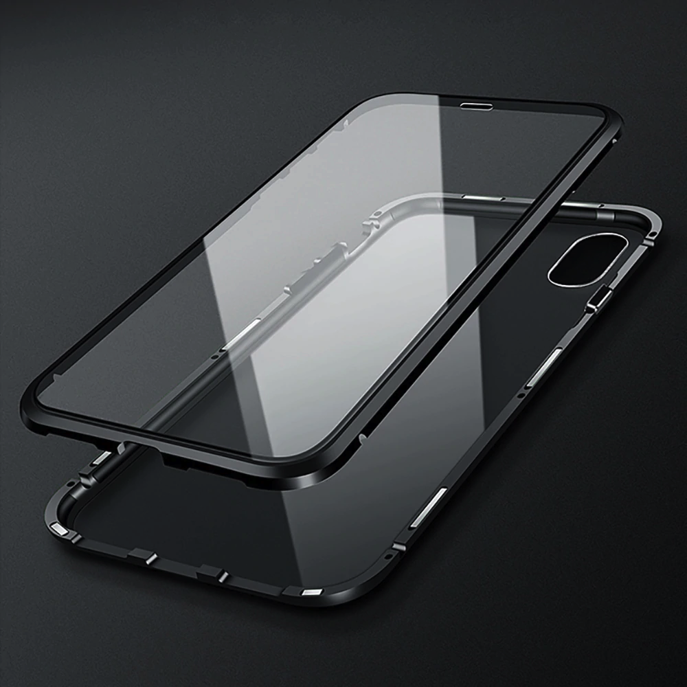 iPhone X Series Electronic Auto-Fit (Front+ Back) Glass Magnetic Case