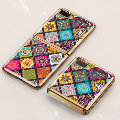 Galaxy Z Flip4 Prismatic Pattern Glass Case