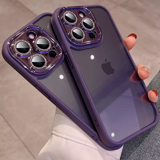 iPhone 14 Series - Diamond Camera Lens Clear Bumper Case