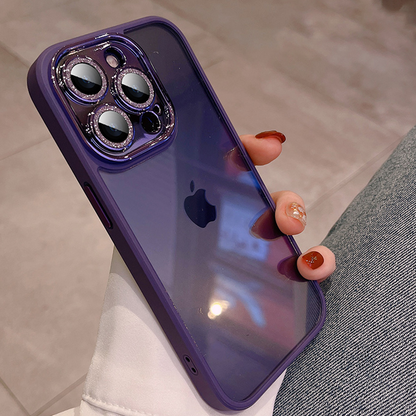 iPhone 14 Series - Diamond Camera Lens Clear Bumper Case