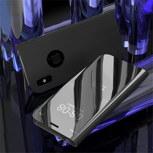 iPhone X Mirror Clear View Flip Cover [Non Sensor Working]