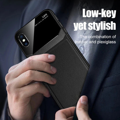 iPhone XS Sleek Slim Leather Glass Case