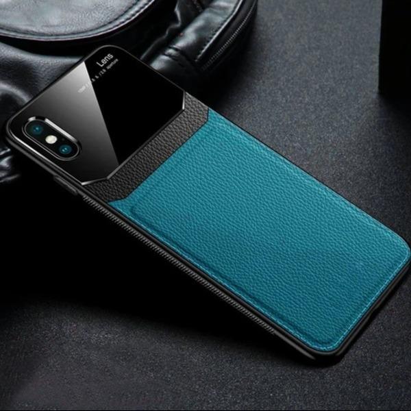 iPhone X Series Sleek Slim Leather Glass Case