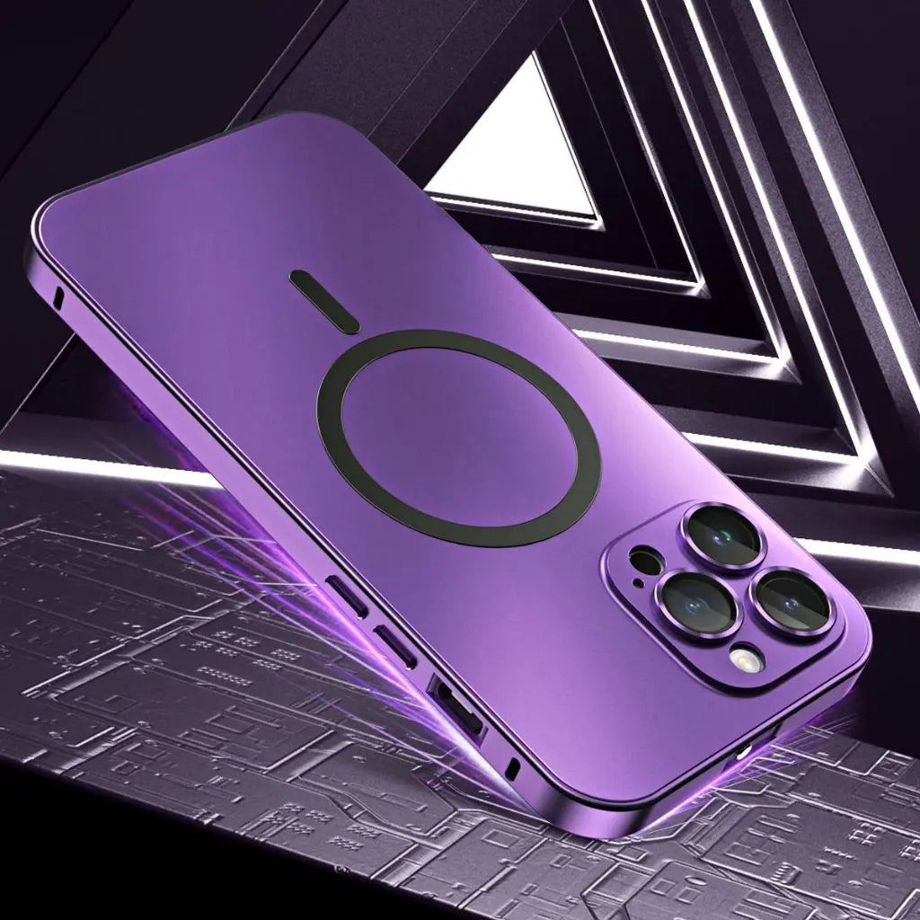 Aluminum Metal Frame Magnetic Case For iPhone all colours