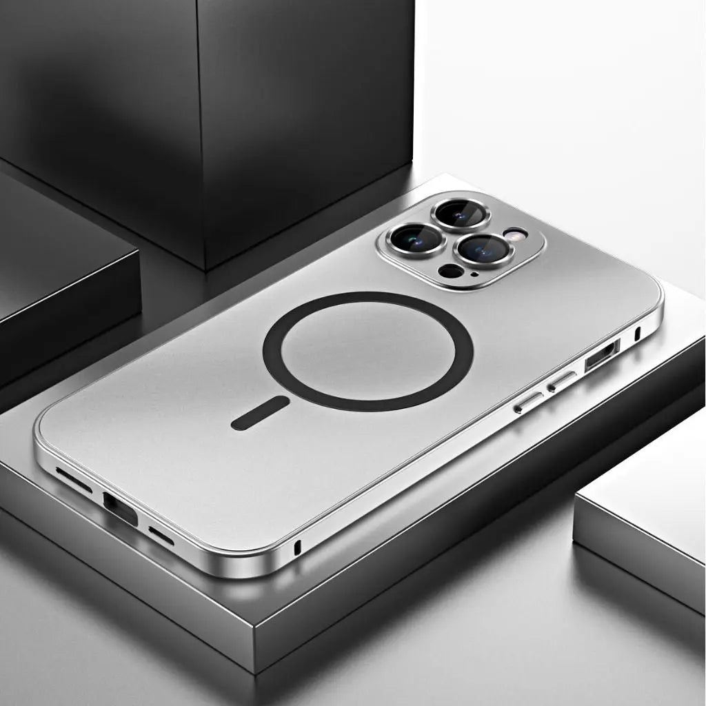 Aluminum Metal Frame Magnetic Case For iPhone all colours
