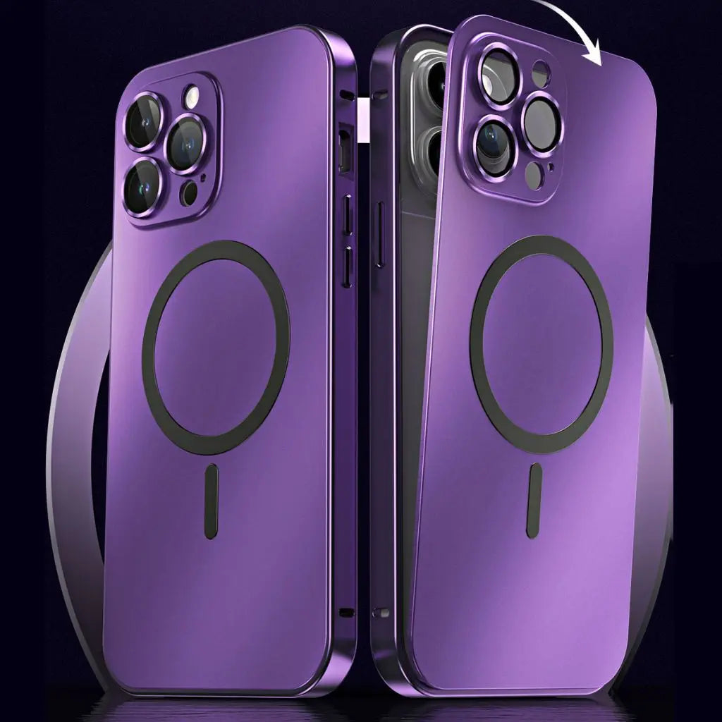 Aluminum Metal Frame Magnetic Case For iPhone all colours