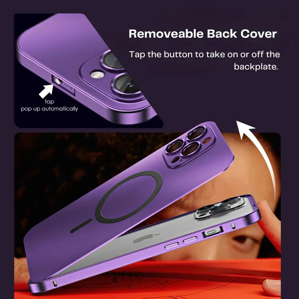 Aluminum Metal Frame Magnetic Case For iPhone all colours