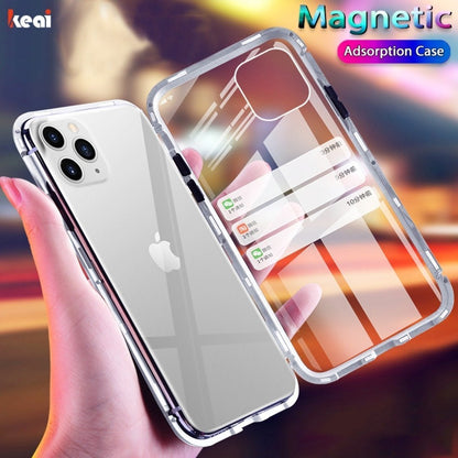 iPhone 11 Series Electronic Auto-Fit (Front+ Back) Glass Magnetic Case