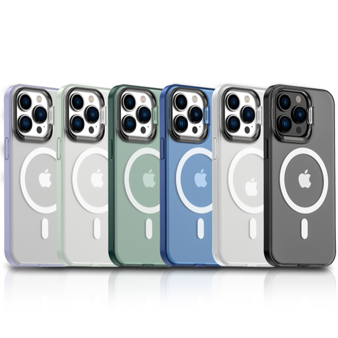 iPhone 14 Series - Frosted Matte Case With Kickstand Ring