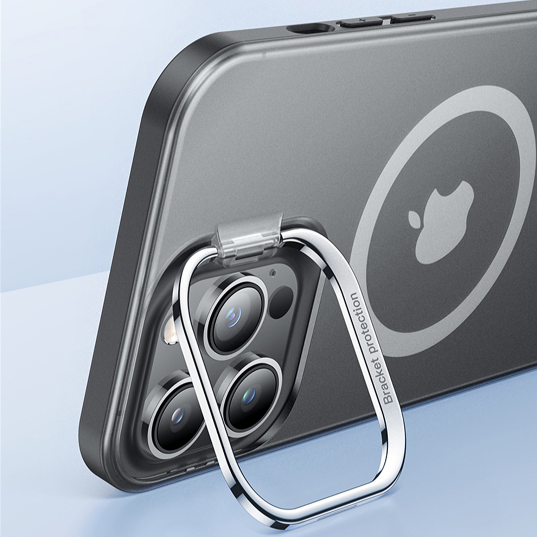iPhone 14 Series - Frosted Matte Case With Kickstand Ring