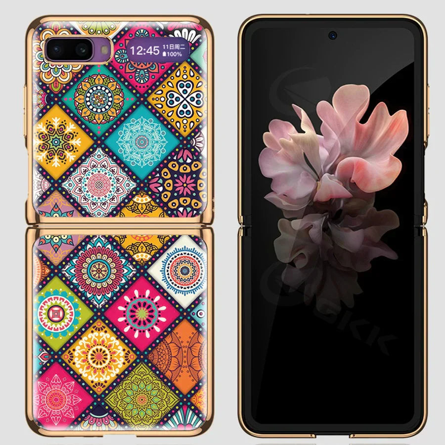 Galaxy Z Flip4 Prismatic Pattern Glass Case